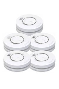 5 x 240V Photoelectric Smoke Alarms 10 Year Lithium Battery