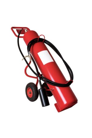 45kg CO2 Mobile Fire Extinguisher — Pneumatic Wheels | Fire Extinguisher Shop