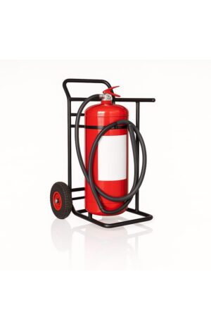 70kg BE Powder Mobile Fire Extinguisher — Pneumatic Wheels | Fire Extinguisher Shop
