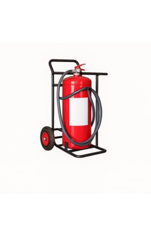 90kg ABE Powder Mobile Fire Extinguisher — Pneumatic Wheels | Fire Extinguisher Shop