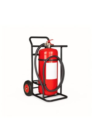 90kg BE Powder Mobile Fire Extinguisher — Pneumatic Wheels | Fire Extinguisher Shop