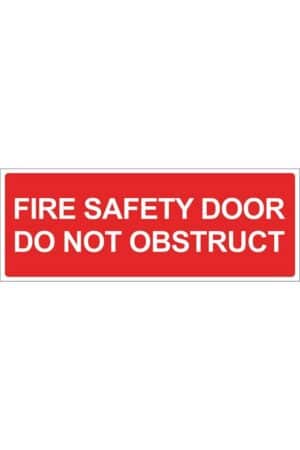 Fire Safety Door Sign Do Not Obstruct Red Safety - Fire Extinguisher Shop