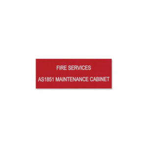 Fire Services AS1851 Maintenance Cabinet Sign