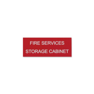 Fire Services Storage Cabinet Sign
