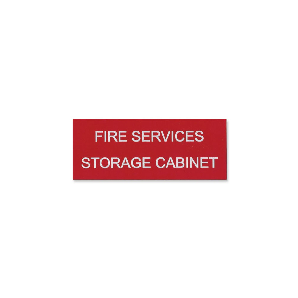 Fire Services Storage Cabinet Sign