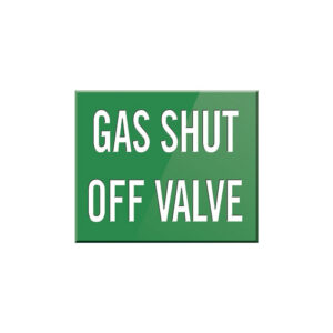 Gas Shut Off Valve Sign