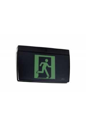 LED Black Maintained Exit Light - Black Finish - Fire Extinguisher Shop