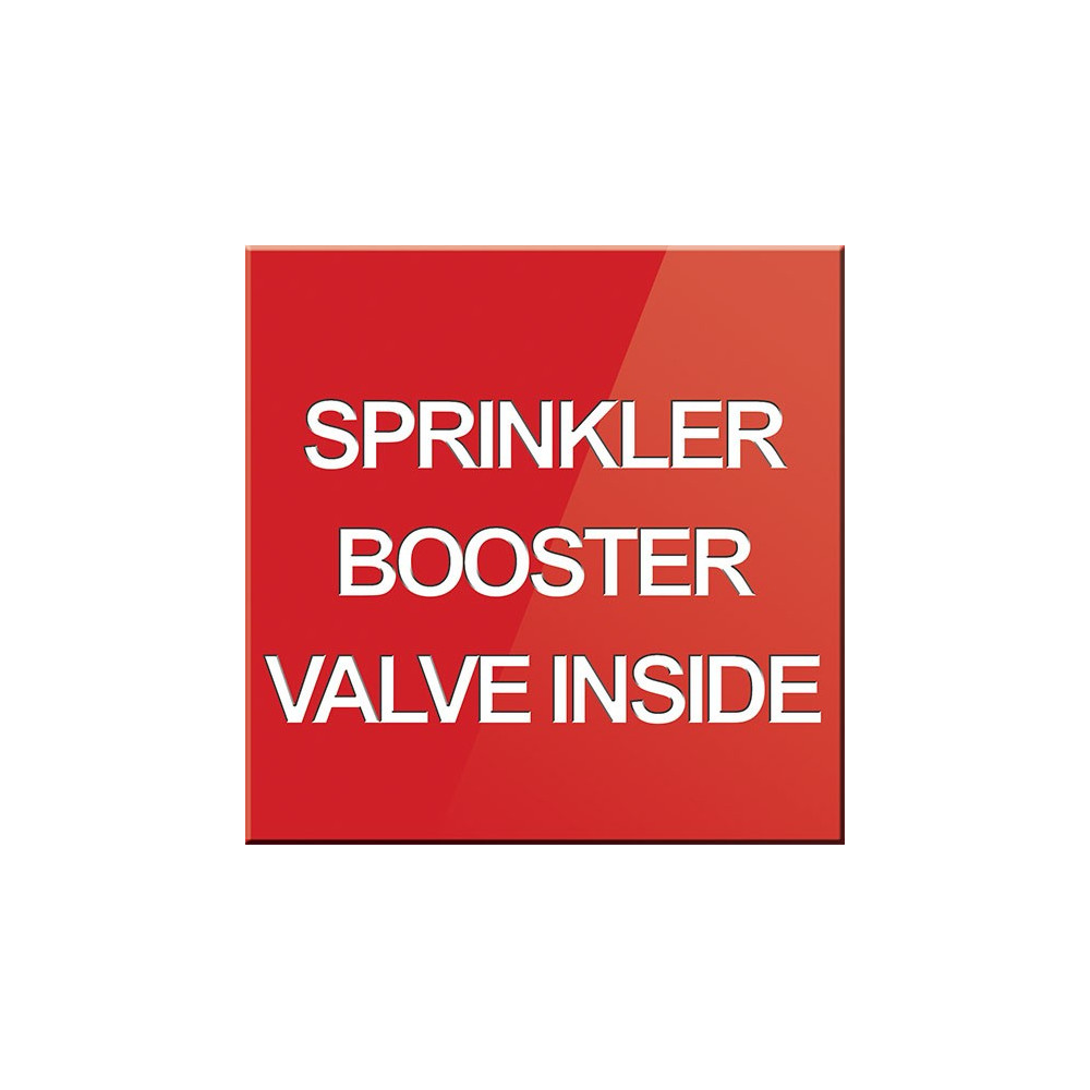 Sprinkler Booster Valve Inside Sign