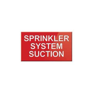 Sprinkler System Suction Sign