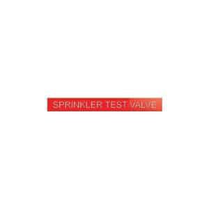 Sprinkler Test Valve Sign