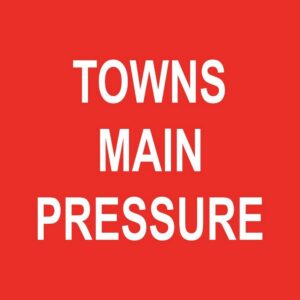 Town Main Pressure - Traffolyte Label 50mm x 50mm