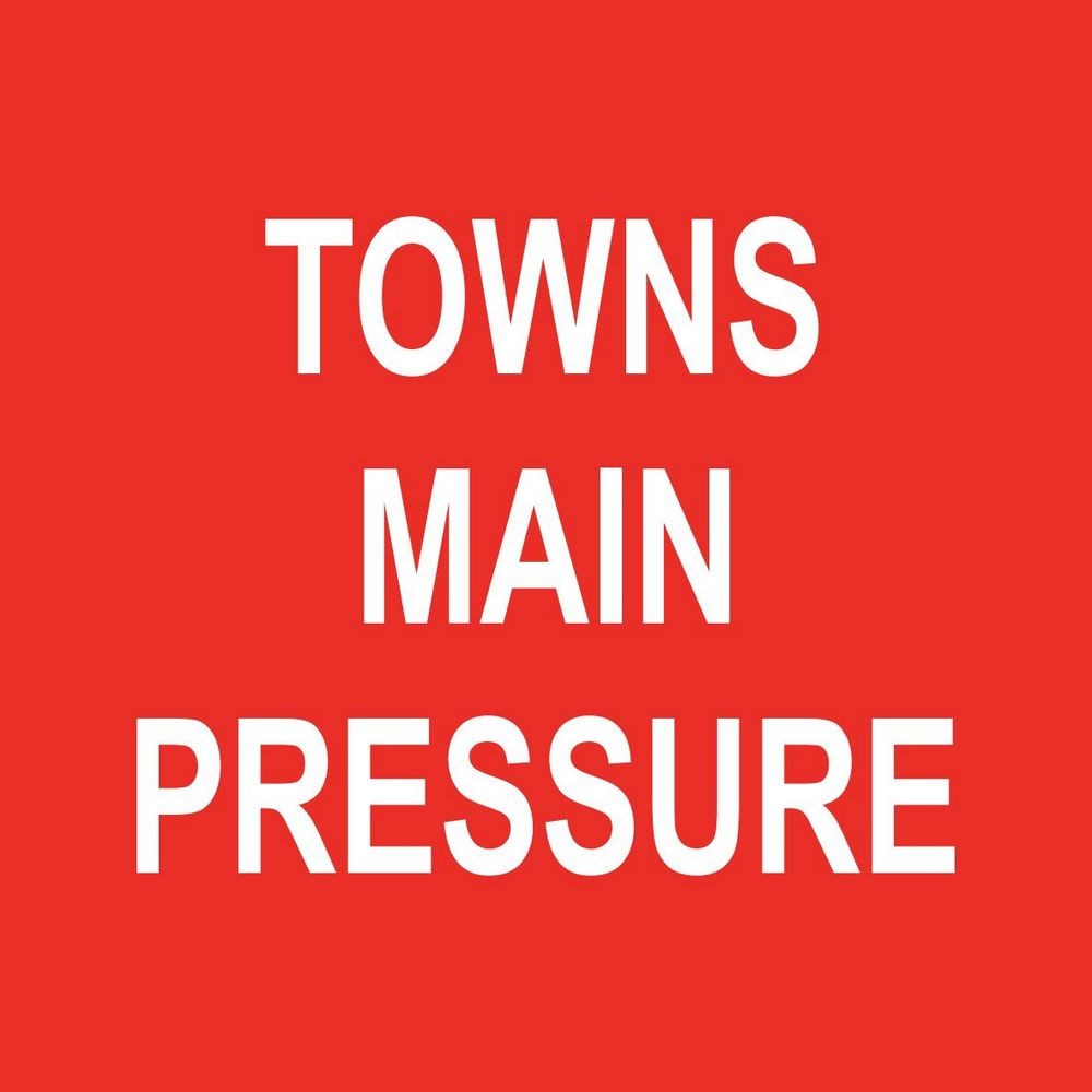 Town Main Pressure - Traffolyte Label 50mm x 50mm