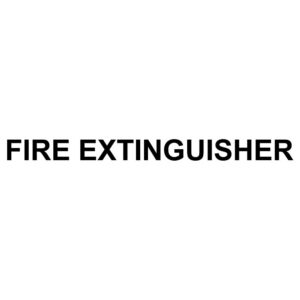 Vinyl Cut Fire Extinguisher Sign