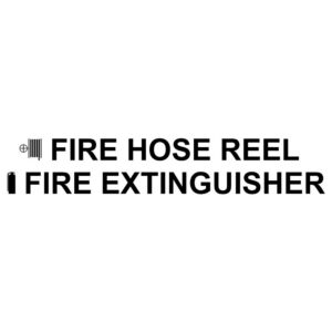 Vinyl Cut Fire Hose Reel Fire Extinguisher Sign