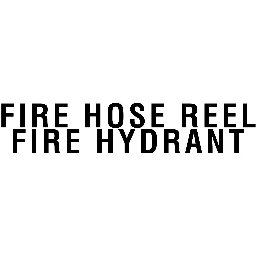 Vinyl Cut Fire Hose Reel Fire Hydrant Sign