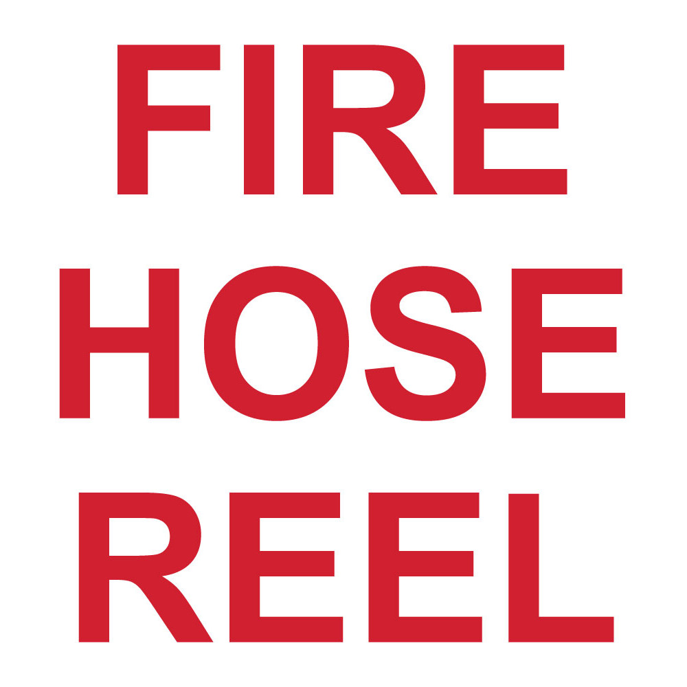 Vinyl Cut Fire Hose Reel Sign