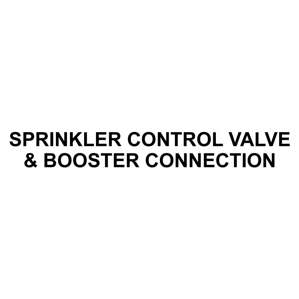 Vinyl Cut Sprinkler Control Valve & Booster Connection Sign