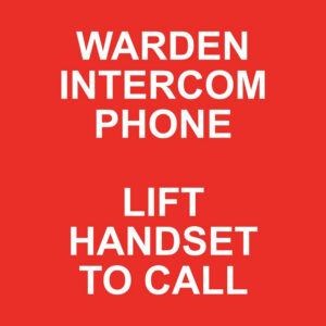 Warden Intercom Phone Lift Handset to Call Sign